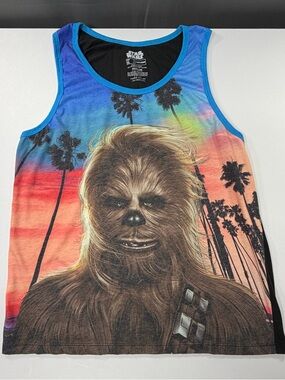 Star Wars Chewbacca Sunset Tank Top XL Beach Tropical Graphic